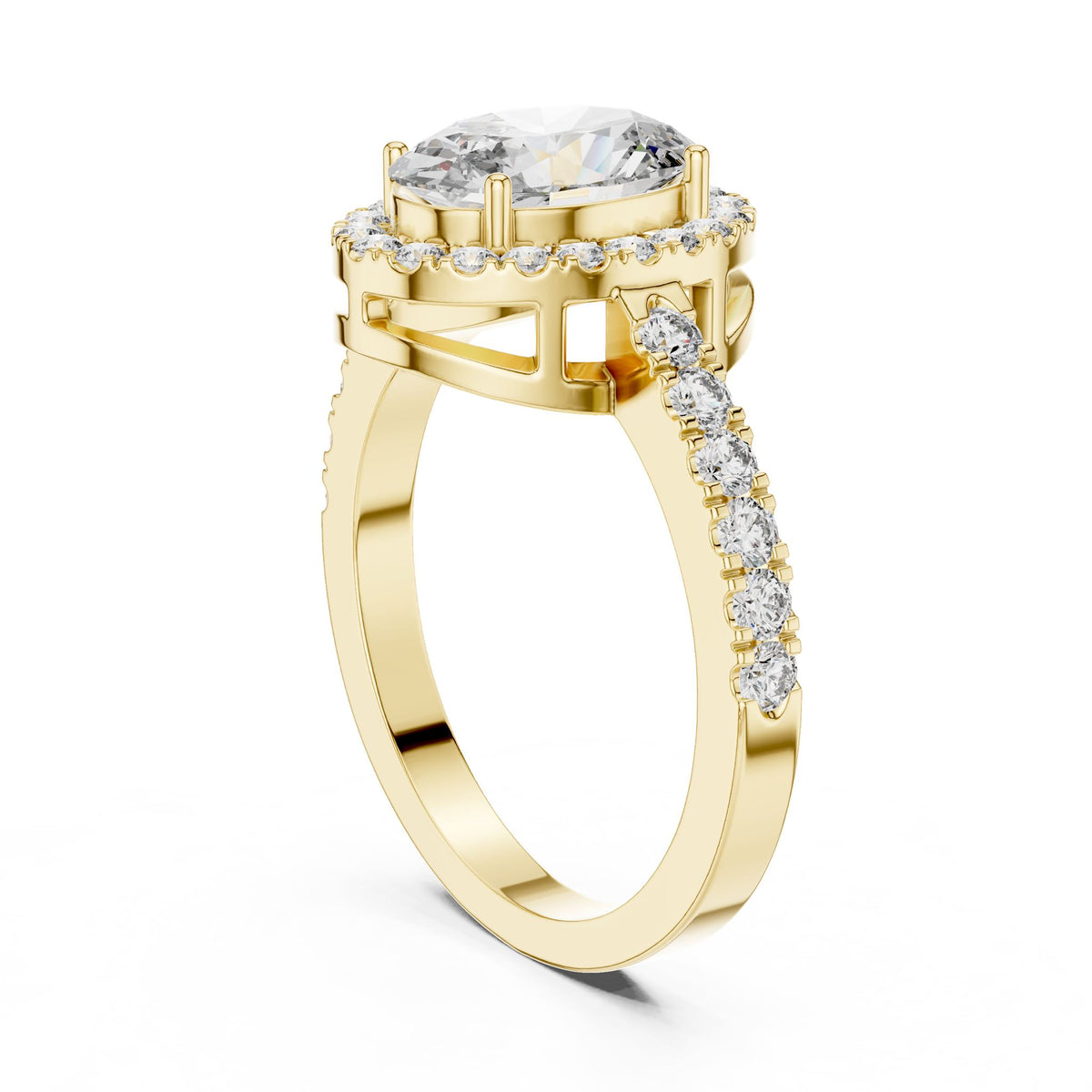 Oval Halo Lab Grown Diamond Engagement Ring
