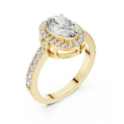 Oval Halo Lab Grown Diamond Engagement Ring