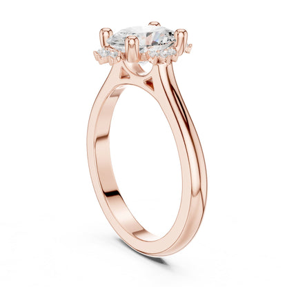 Oval Halo Lab Grown Diamond Engagement Ring