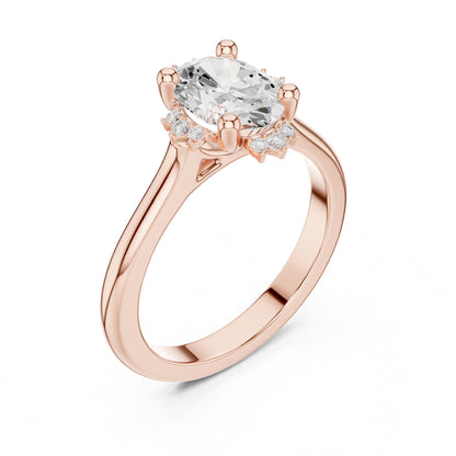 Oval Halo Lab Grown Diamond Engagement Ring
