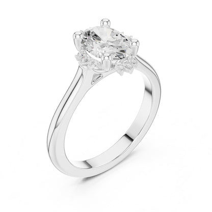 Oval Halo Lab Grown Diamond Engagement Ring