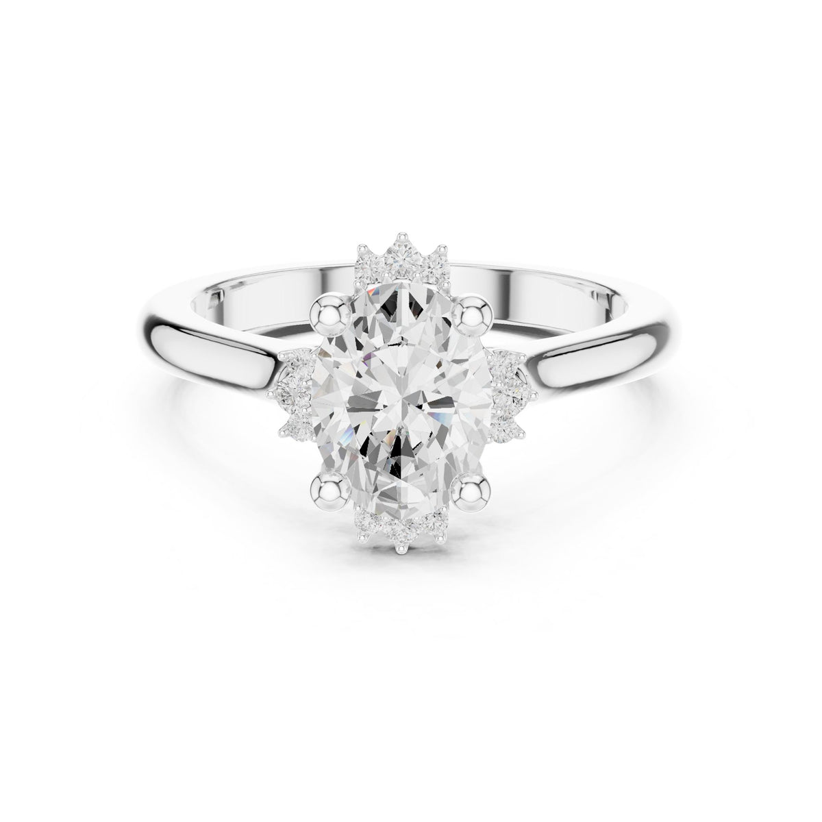 Oval Halo Lab Grown Diamond Engagement Ring