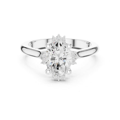 Oval Halo Lab Grown Diamond Engagement Ring