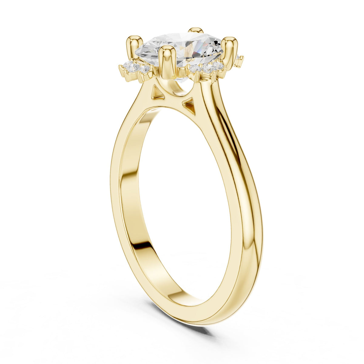 Oval Halo Lab Grown Diamond Engagement Ring
