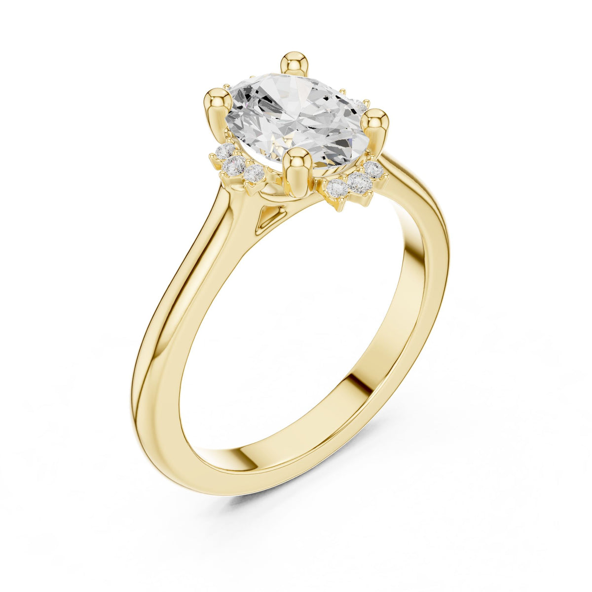 Oval Halo Lab Grown Diamond Engagement Ring