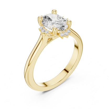 Oval Halo Lab Grown Diamond Engagement Ring