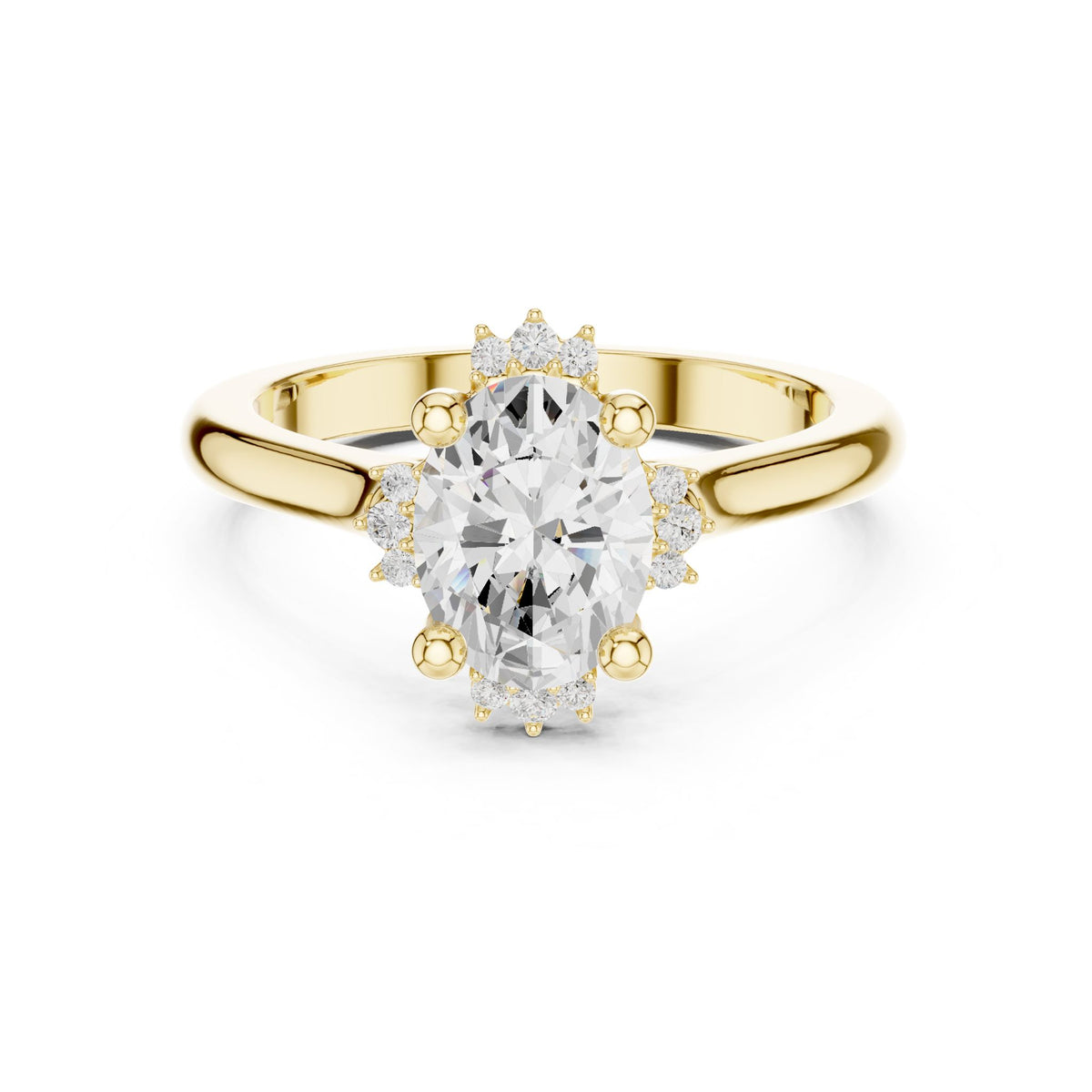 Oval Halo Lab Grown Diamond Engagement Ring