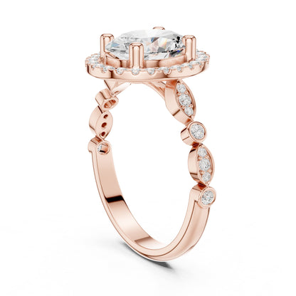 Oval Halo Lab Grown Diamond Engagement Ring