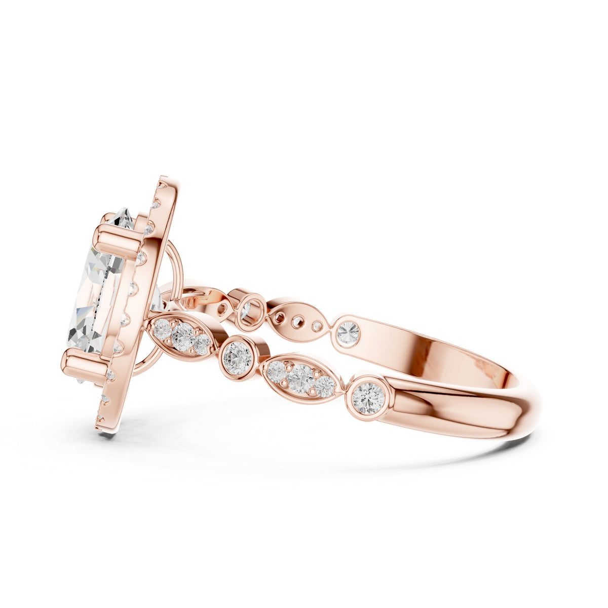 Oval Halo Lab Grown Diamond Engagement Ring