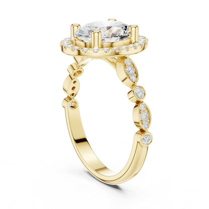 Oval Halo Lab Grown Diamond Engagement Ring
