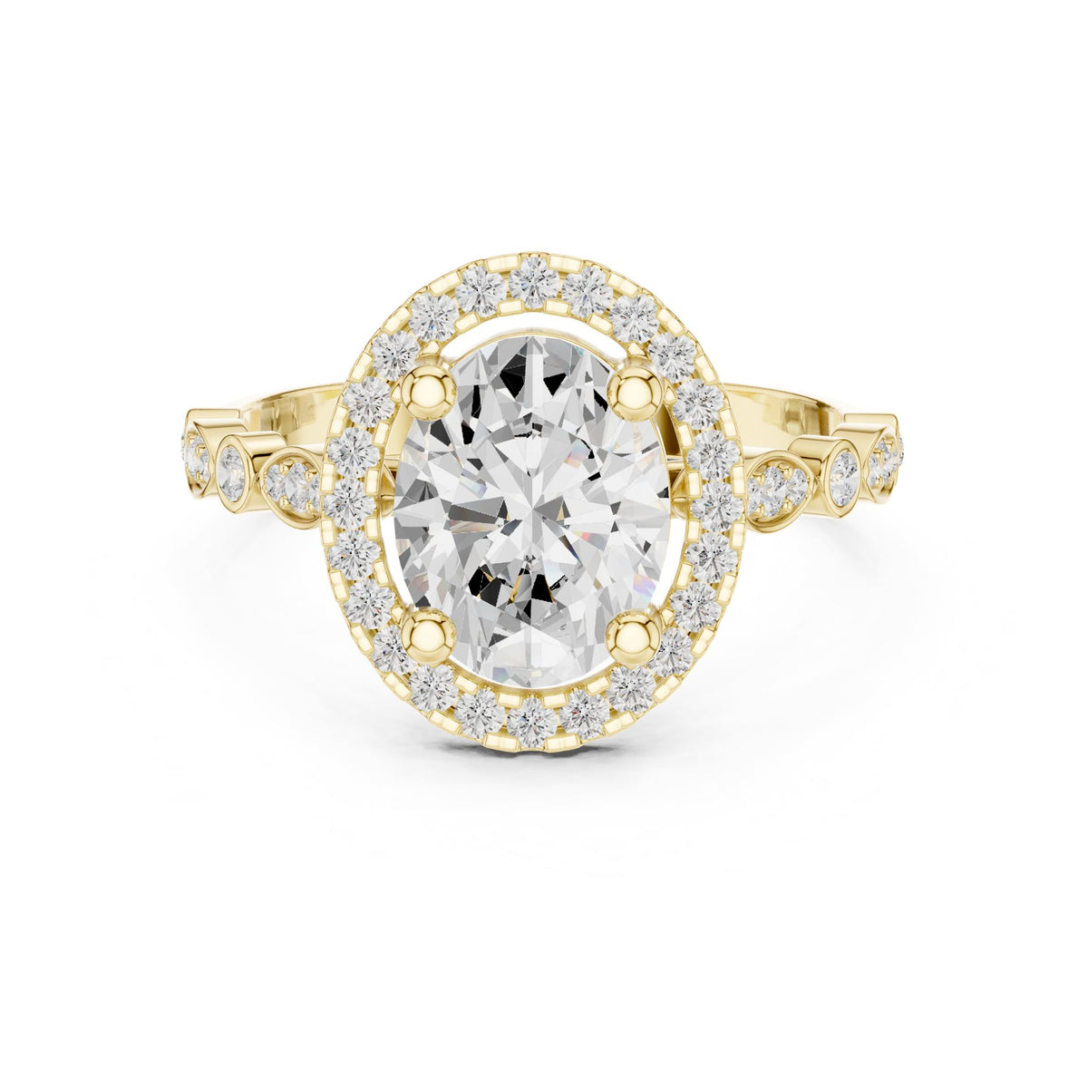 Oval Halo Lab Grown Diamond Engagement Ring