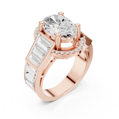 Oval Halo Lab Grown Diamond Engagement Ring