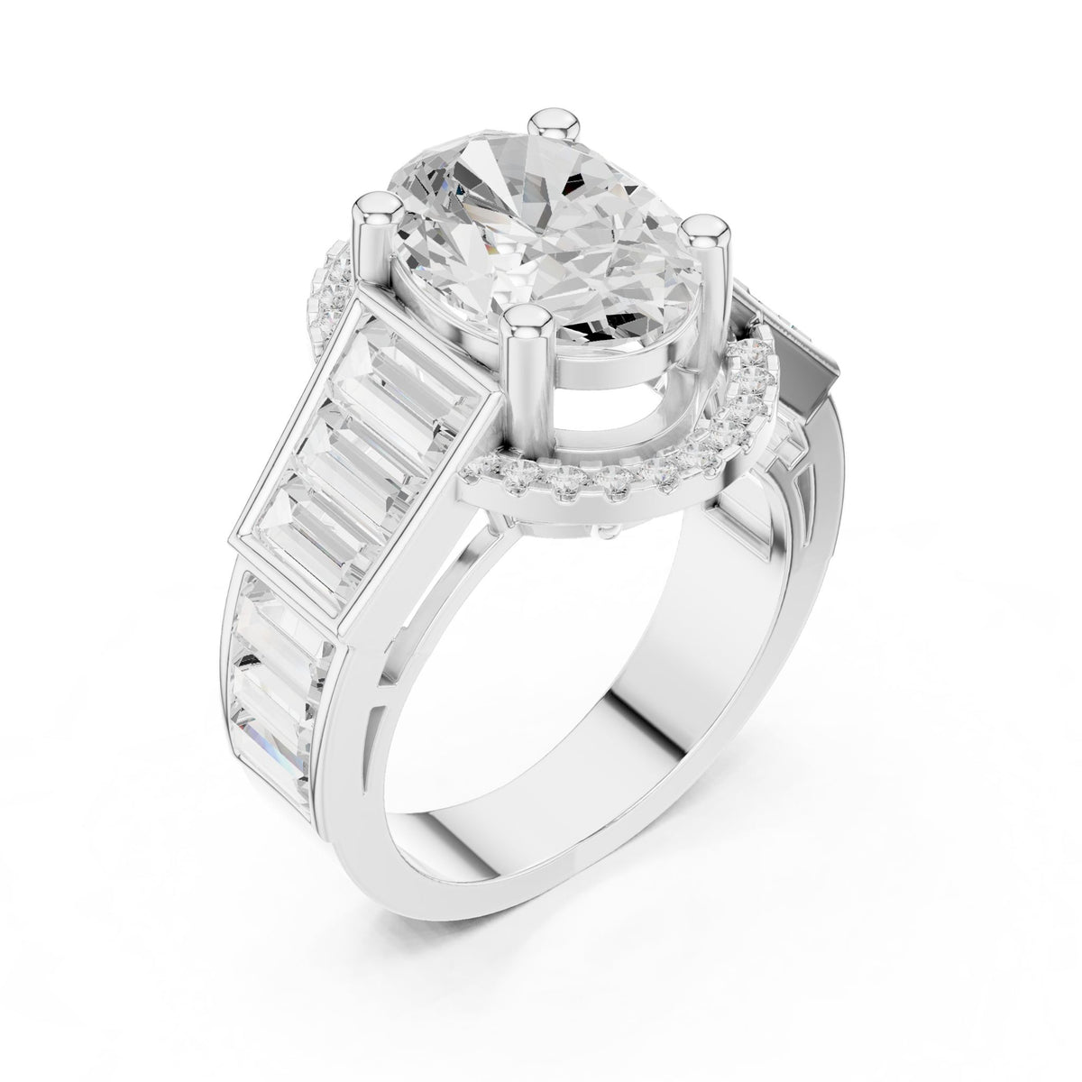 Oval Halo Lab Grown Diamond Engagement Ring