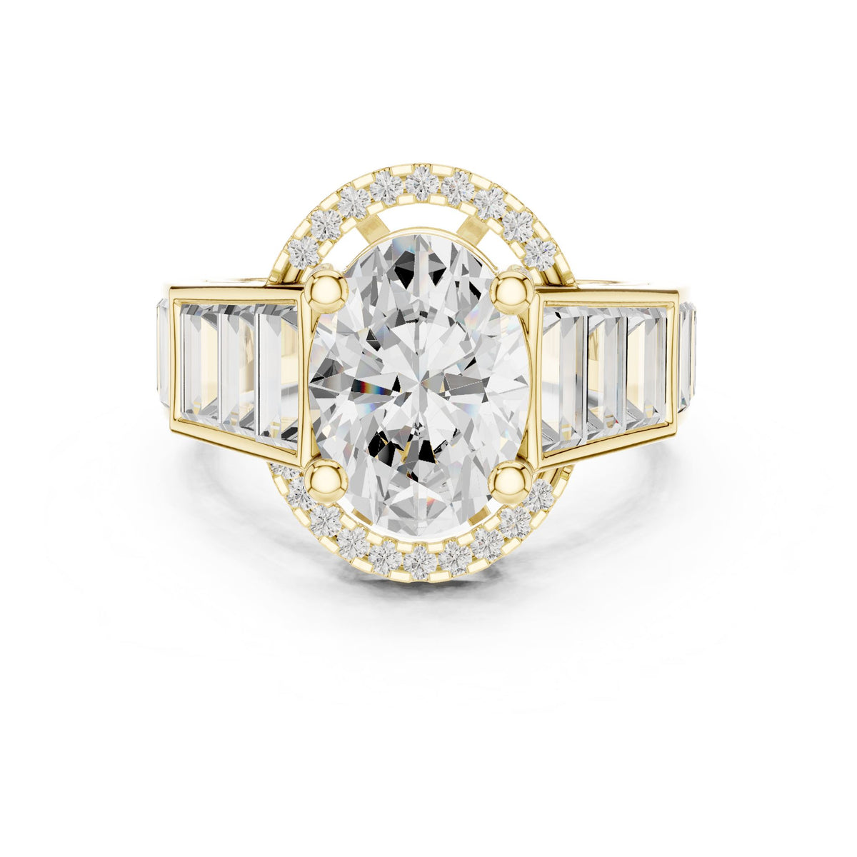 Oval Halo Lab Grown Diamond Engagement Ring