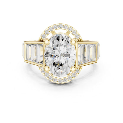 Oval Halo Lab Grown Diamond Engagement Ring