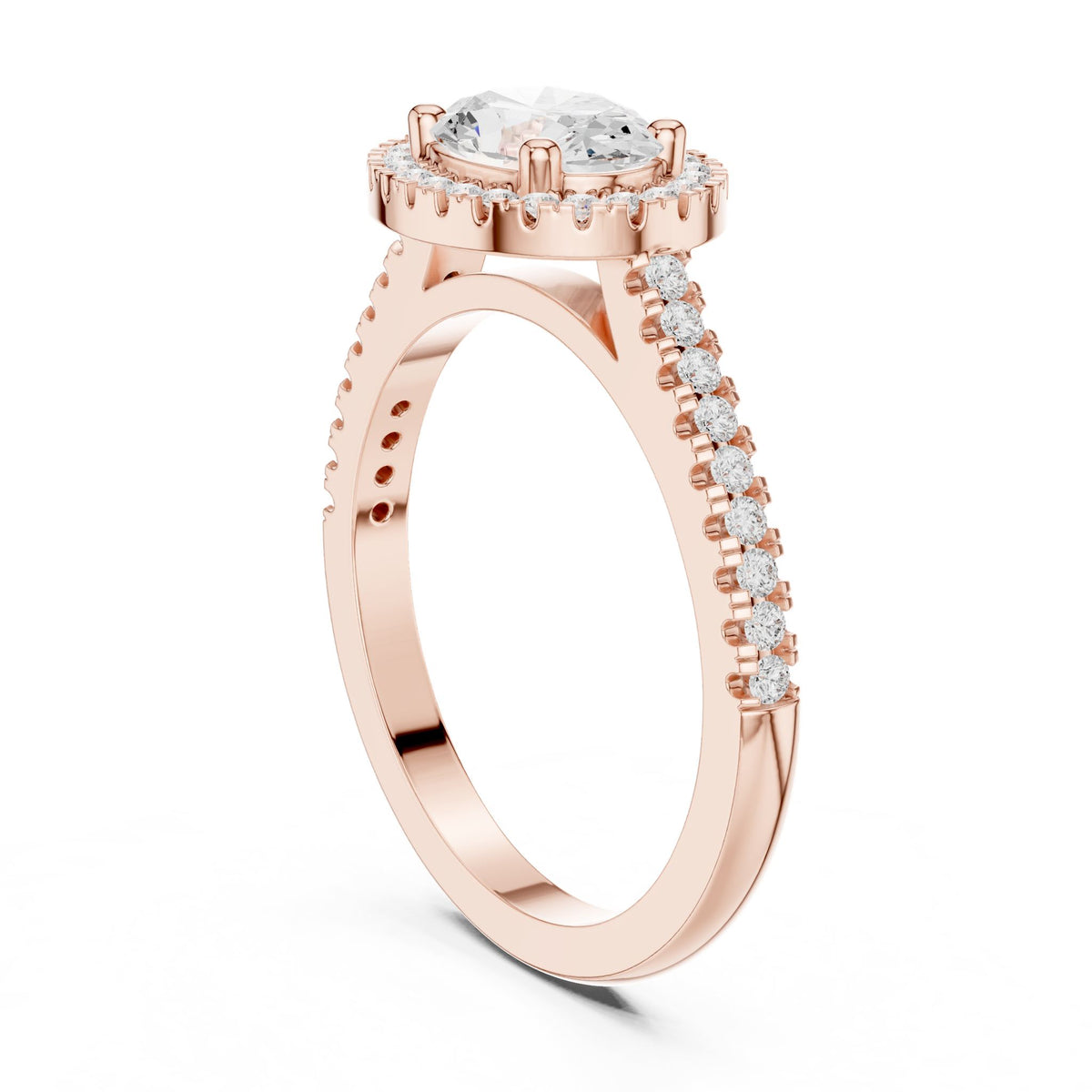 Oval Halo Lab Grown Diamond Engagement Ring