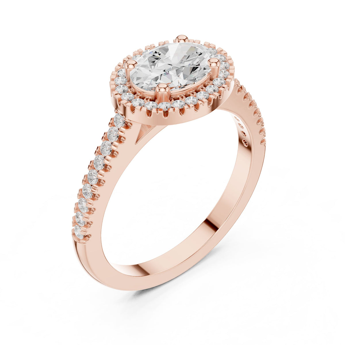 Oval Halo Lab Grown Diamond Engagement Ring