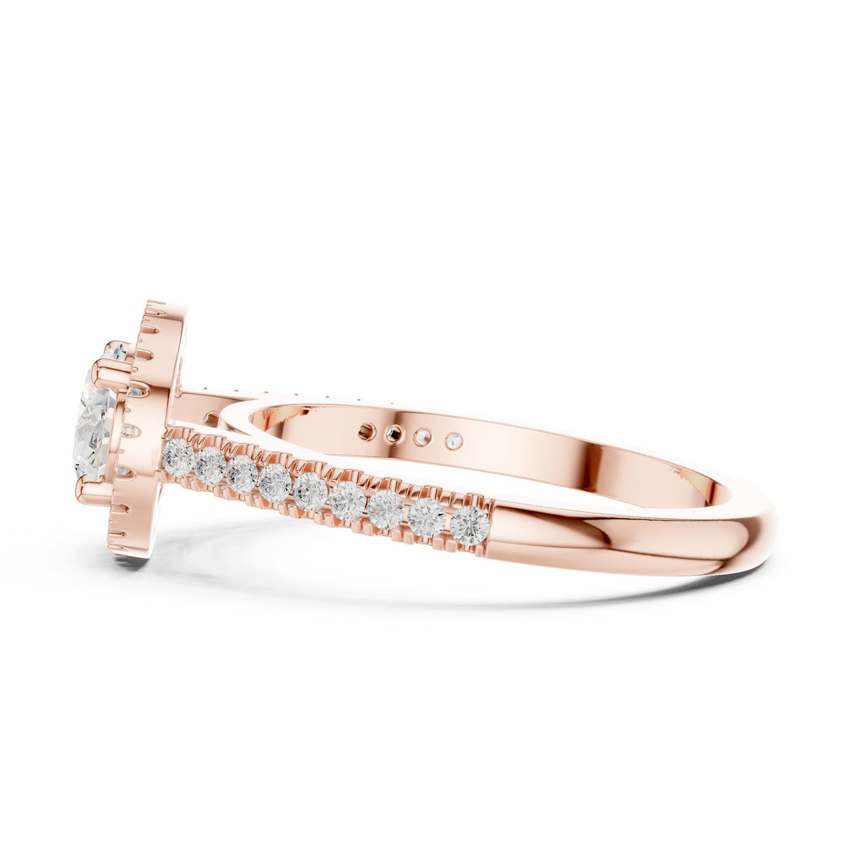 Oval Halo Lab Grown Diamond Engagement Ring