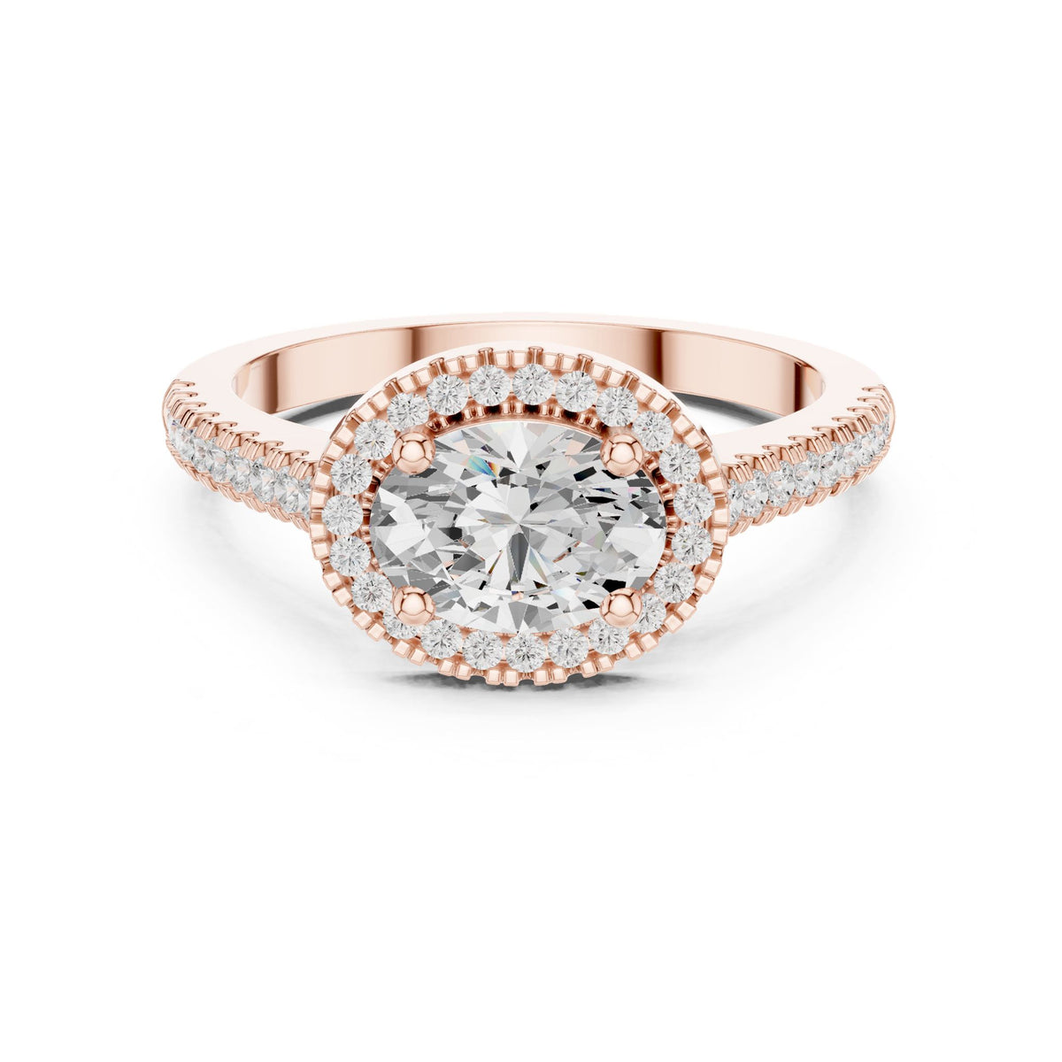 Oval Halo Lab Grown Diamond Engagement Ring