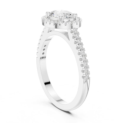 Oval Halo Lab Grown Diamond Engagement Ring