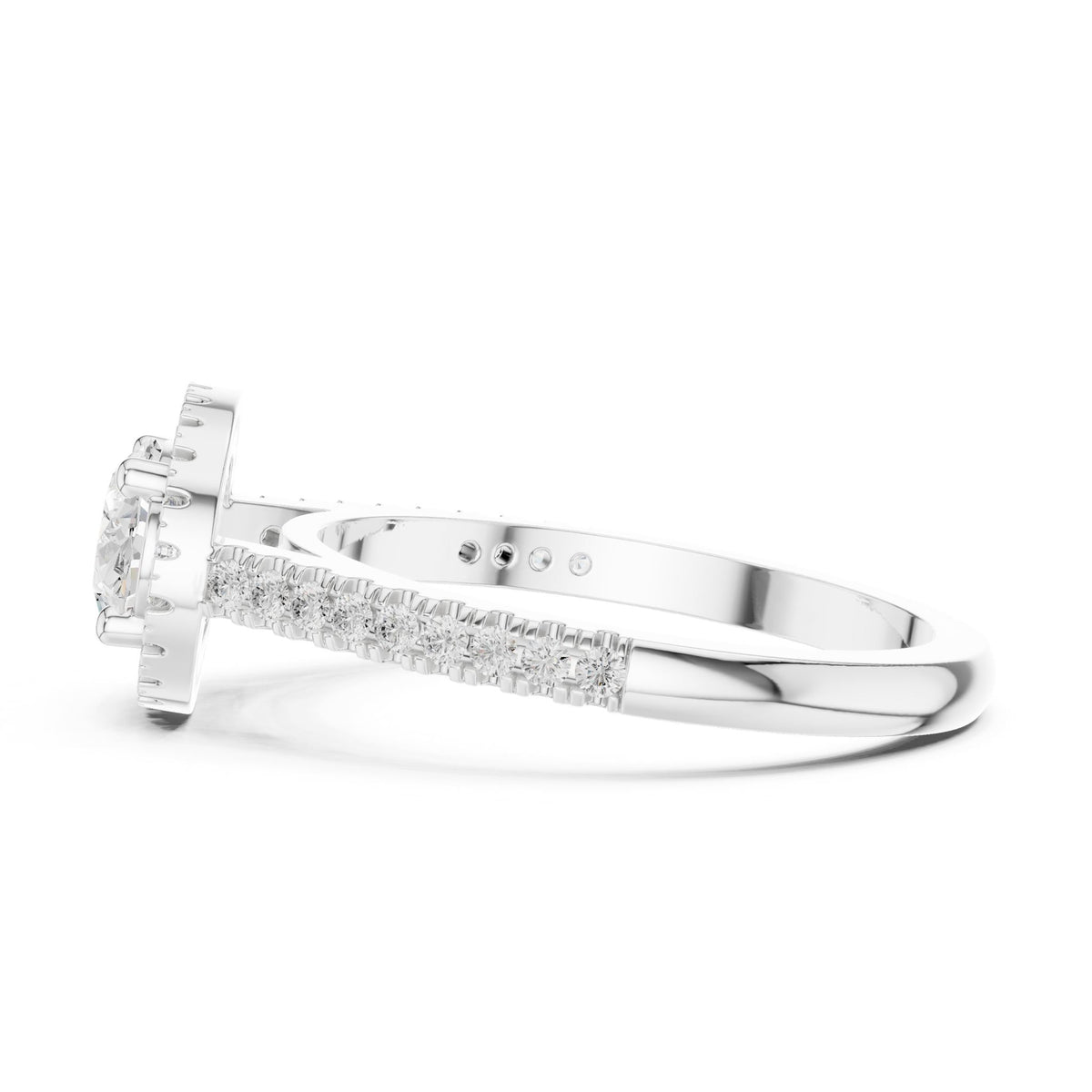 Oval Halo Lab Grown Diamond Engagement Ring
