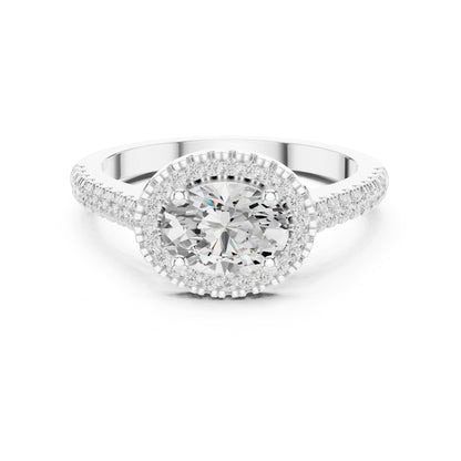 Oval Halo Lab Grown Diamond Engagement Ring
