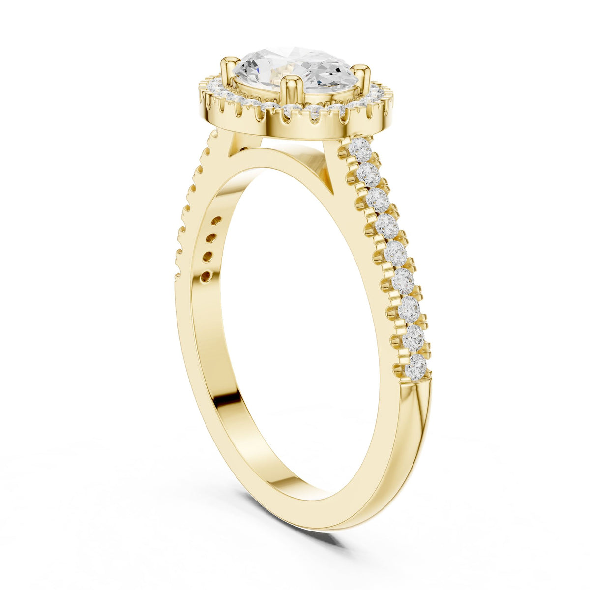 Oval Halo Lab Grown Diamond Engagement Ring