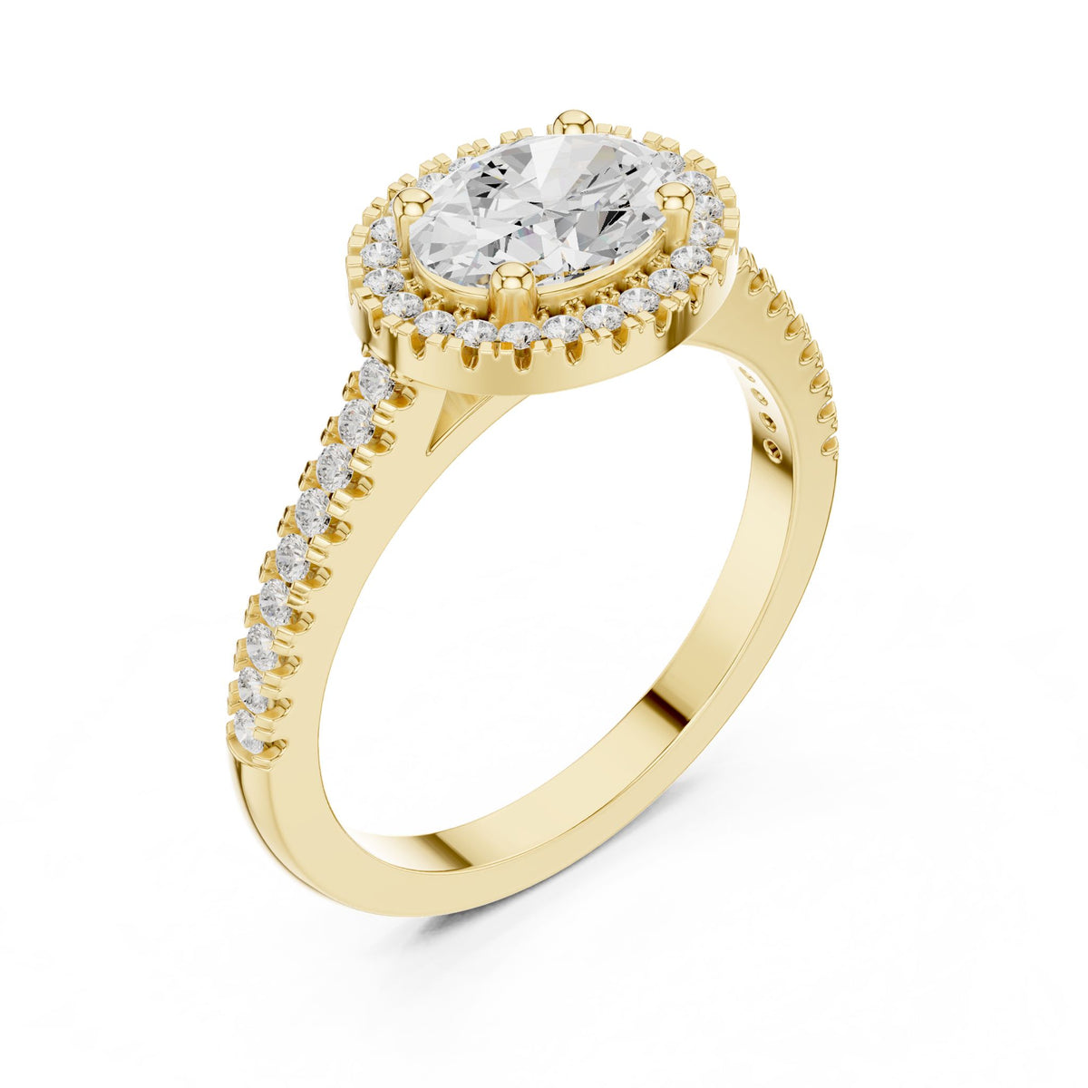 Oval Halo Lab Grown Diamond Engagement Ring