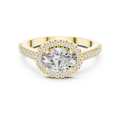 Oval Halo Lab Grown Diamond Engagement Ring