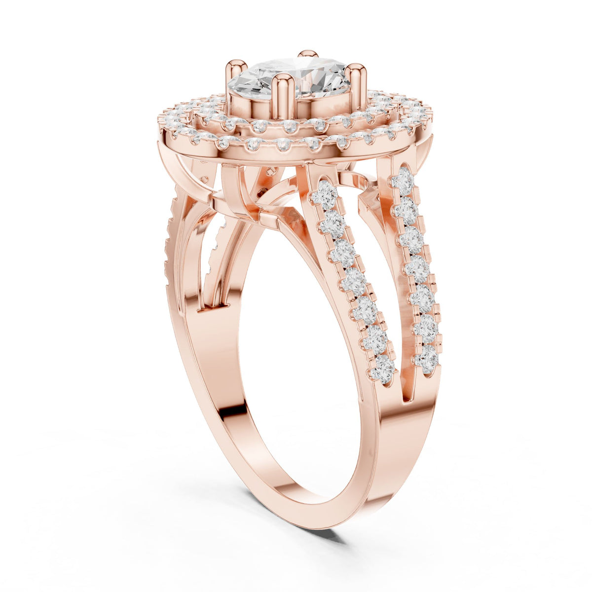 Oval Halo Lab Grown Diamond Engagement Ring