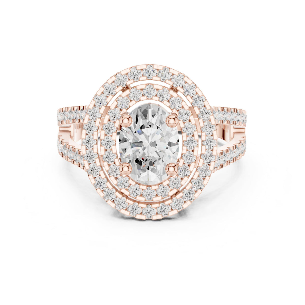 Oval Halo Lab Grown Diamond Engagement Ring