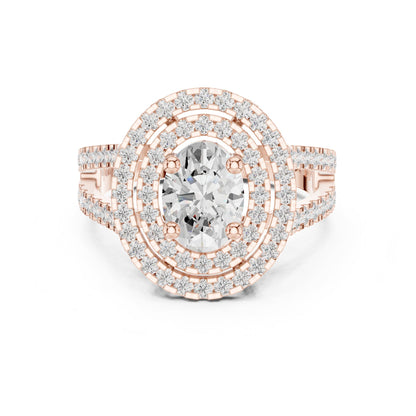 Oval Halo Lab Grown Diamond Engagement Ring