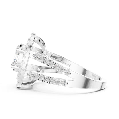 Oval Halo Lab Grown Diamond Engagement Ring