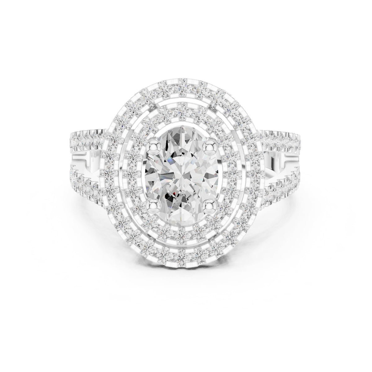 Oval Halo Lab Grown Diamond Engagement Ring