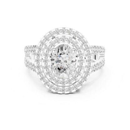 Oval Halo Lab Grown Diamond Engagement Ring