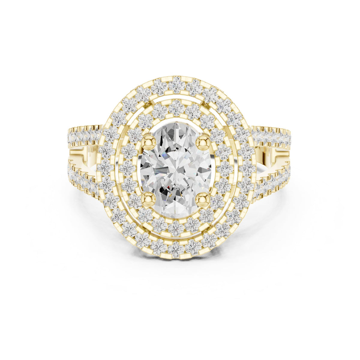 Oval Halo Lab Grown Diamond Engagement Ring