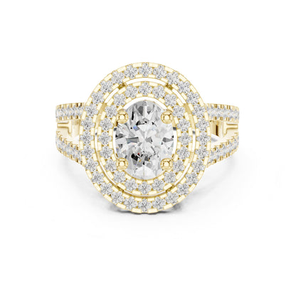 Oval Halo Lab Grown Diamond Engagement Ring