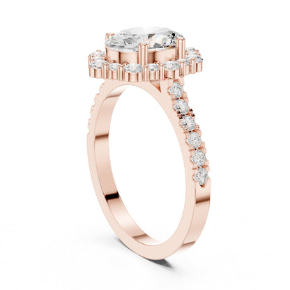 Oval Halo Lab Grown Diamond Engagement Ring