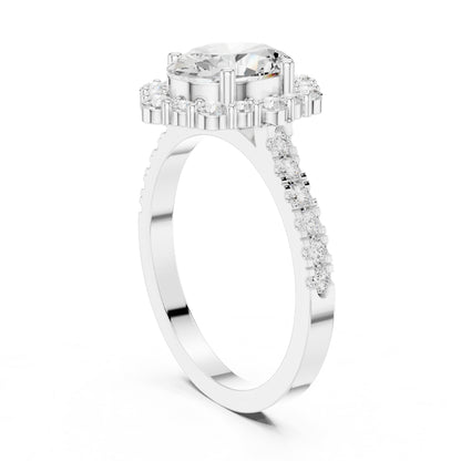Oval Halo Lab Grown Diamond Engagement Ring