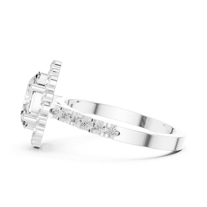 Oval Halo Lab Grown Diamond Engagement Ring