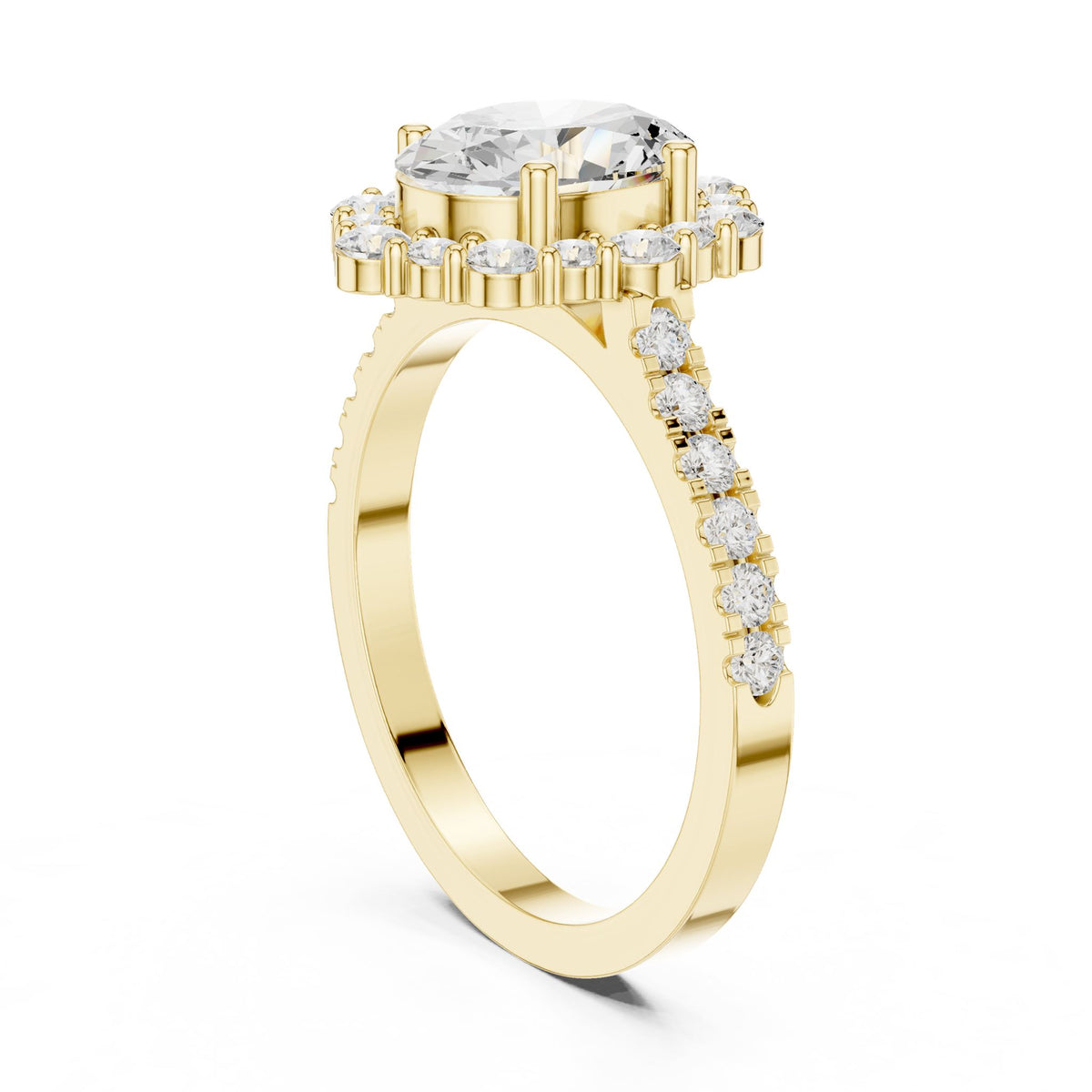 Oval Halo Lab Grown Diamond Engagement Ring