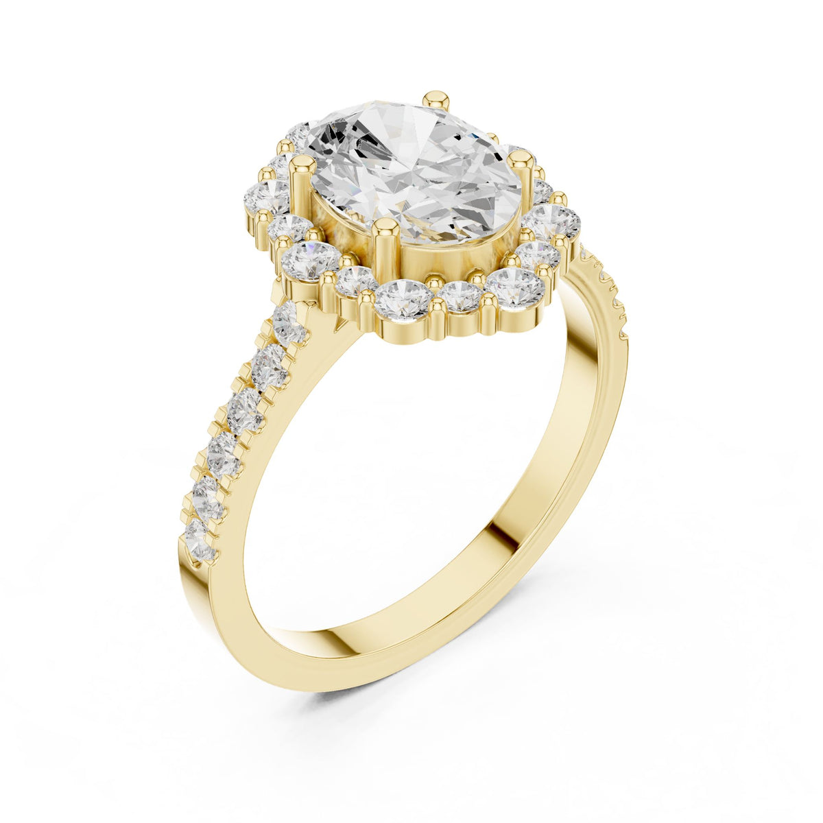 Oval Halo Lab Grown Diamond Engagement Ring
