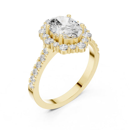 Oval Halo Lab Grown Diamond Engagement Ring