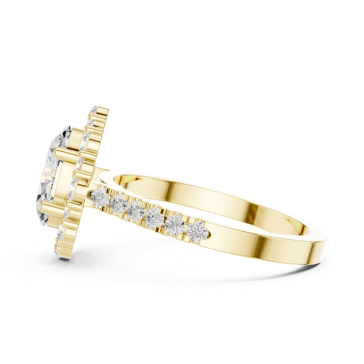 Oval Halo Lab Grown Diamond Engagement Ring