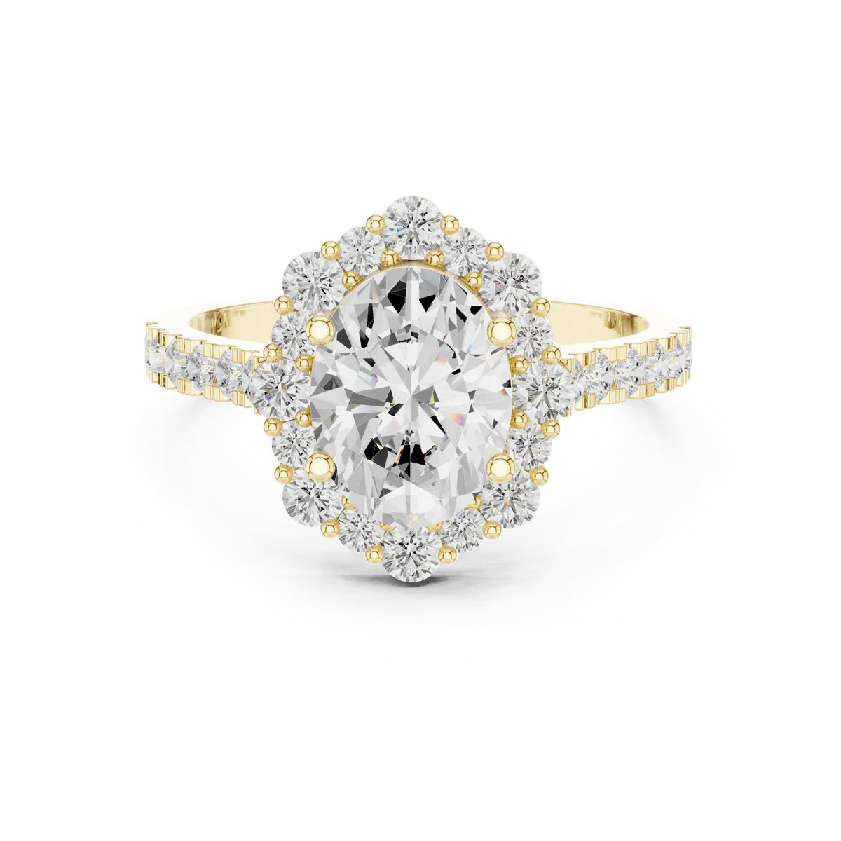 Oval Halo Lab Grown Diamond Engagement Ring