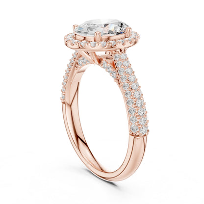 Oval Halo Lab Grown Diamond Engagement Ring