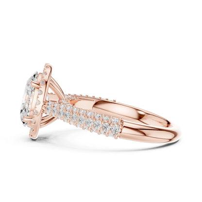 Oval Halo Lab Grown Diamond Engagement Ring