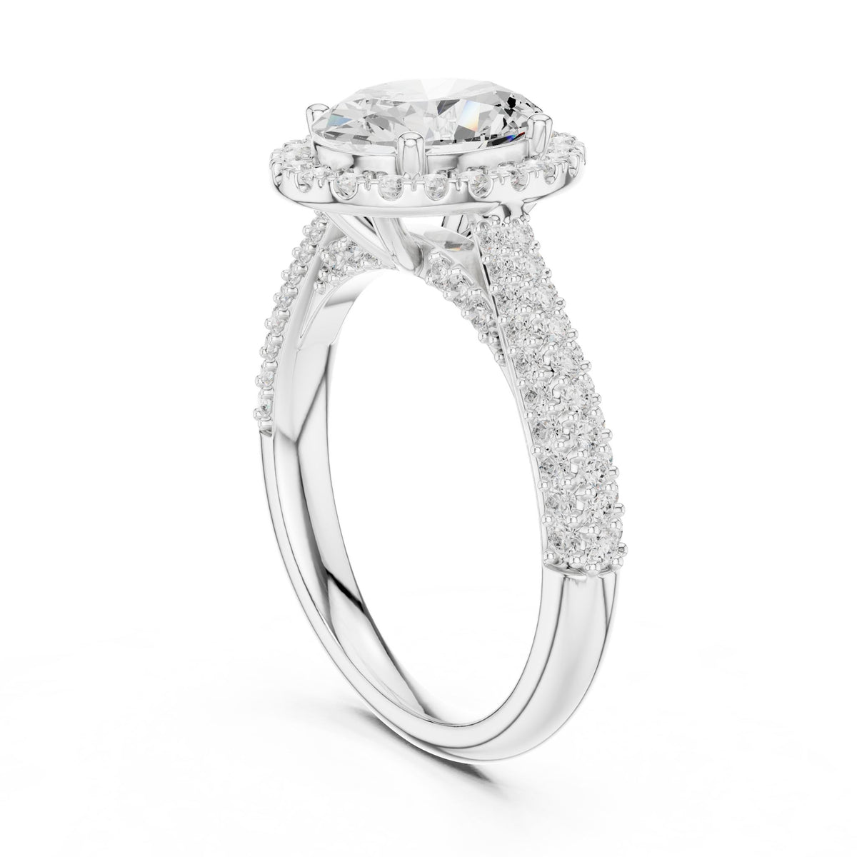 Oval Halo Lab Grown Diamond Engagement Ring
