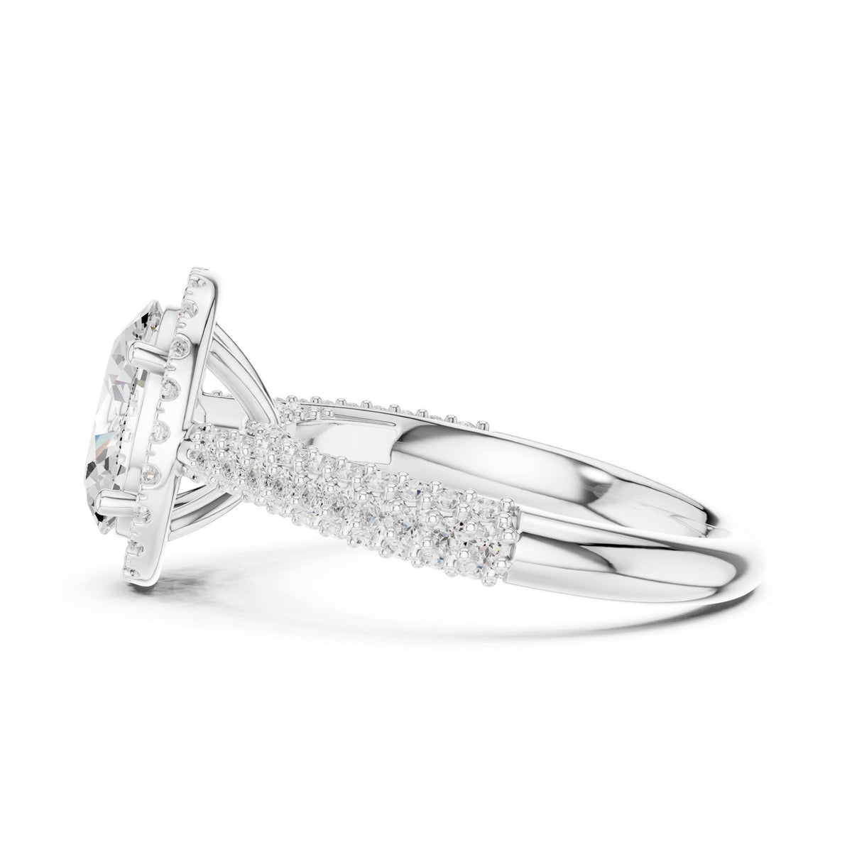 Oval Halo Lab Grown Diamond Engagement Ring