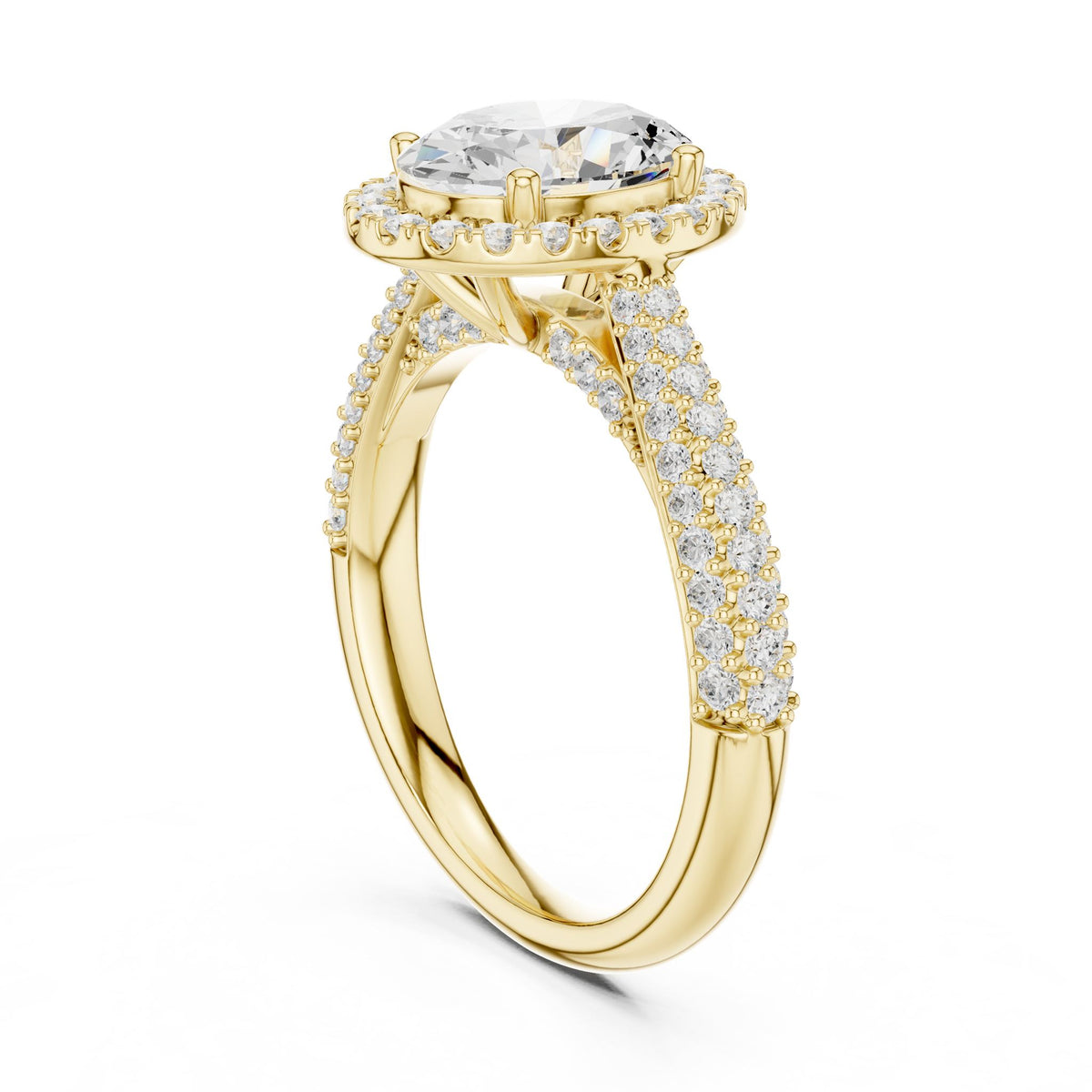 Oval Halo Lab Grown Diamond Engagement Ring